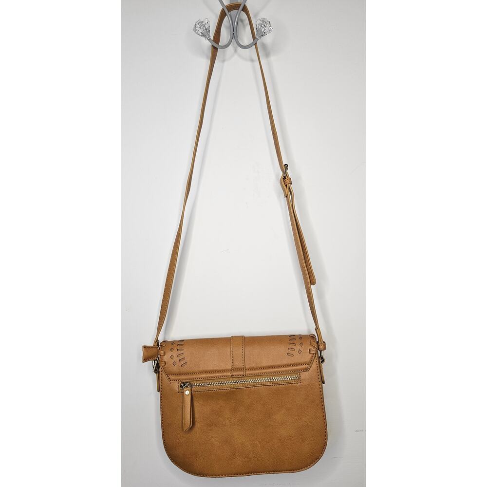 MADISON WEST Crossbody Brown Pocketbook Handbag Purse Faux Leather - Picture 2 of 9